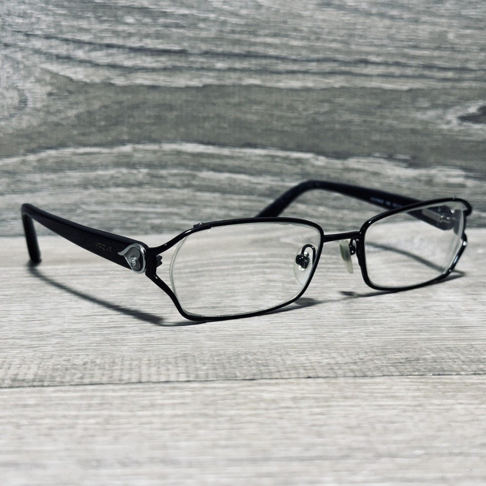 Vogue VO 3798-B Eyeglass Frames Womens 53-17-135 Black Rectangle Frames Only